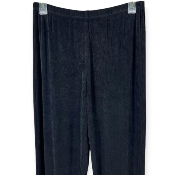 J. Jill Pull On Slinky Stretch Ankle Pants Elastic Stretch Black Liquid Knit - Picture 5 of 7